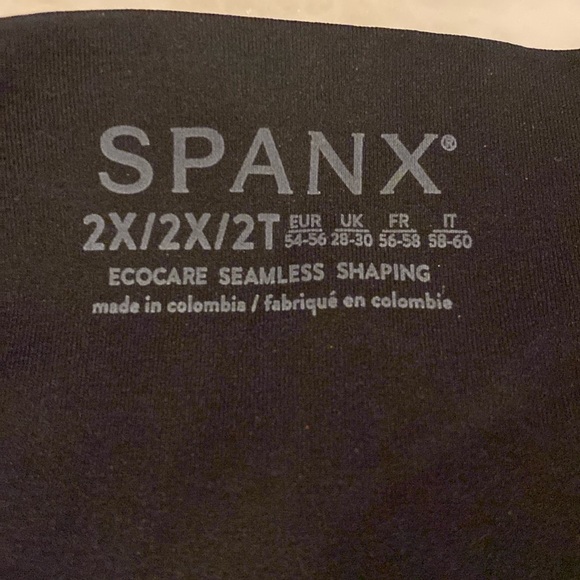 Spanx Eco Care Shaping Black Thong Underwear size 2X NWT - Picture 6 of 7